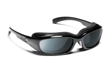 Image of 7 Eye Churada Sunglasses, Glossy Black Frame, Re-ACT NXT Gray Lens 160530
