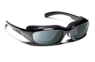 Image of 7 Eye Churada Sunglasses, Glossy Black Frame, 24 - 7 Eclypse Gray Lens 160517