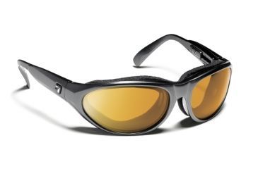 Image of 7 Eye Diablo AirShield Sunglasses,Charcoal Frame,SharpView Yellow Lens,M-L 170343