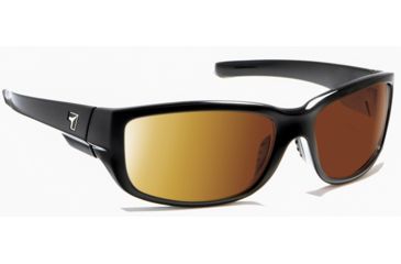 Image of 7 Eye Dillon Active Sunglasses,Glossy Black Frame,ColorAmp Copper Lens,S-L 860526