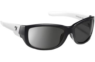 Image of 7 Eye Dillon Casual Street Sunglasses, Ebony &amp; Ivory Frame, Polarized Gray NXT Lenses 865956