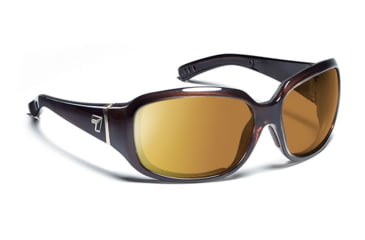 Image of 7 Eye Mistral AirDam Womens Sunglasses, Crystal Chocolate Frame, Polarized Copper NXT Lens 583457 