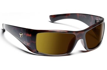 Image of 7 Eye Shaun Sunglasses, Dark Tortoise Frame, SharpView Polarized Copper PC Lens 810654