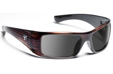 Image of Shaun/ SharpView Gray, Mahogany Frame Male Sunglasses, S-M