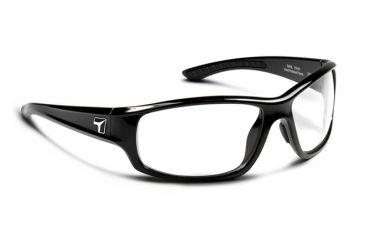 Image of 7 Eye Signature Series Rake Sunglasses,SharpView Clear Lens,Glossy Black Frame,M-XL 910540