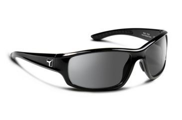 Image of 7 Eye Signature Series Rake Sunglasses,SharpView Gray Lens,Glossy Black Frame,M-XL, 910541