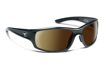 Image of 7 Eye Signature Series Rake Sunglasses,SharpView Polarized Copper Lens,Charcoal Frame,M-XL 910354