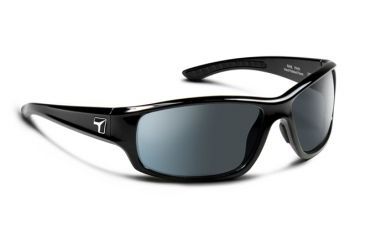 Image of 7 Eye Rake Progressive Prescription Sunglasses, Glossy Black Frame, Polarized, 910553PR