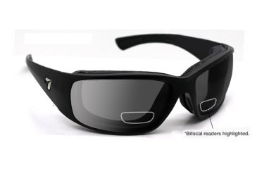 Image of 7 Eye Taku Plus/ SharpView Gray +2.50 Reader Sunglasses, Matte Black Frame, S-L 270141F
