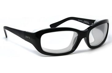 Image of Verona/ Sharpview Clear, Glossy Black Frame Female Sunglasses, M-L