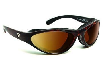 Image of 7 Eye Viento AirShield Sunglasses,Dark Tortoise Frame,SharpView Copper Lens,S-M 150642