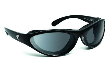 Image of 7 Eye Viento AirShield Sunglasses,Glossy Black Frame,Photochromic Day Night Eclypse Lens,S-M 150517