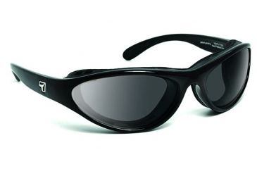 Image of 7 Eye Viento AirShield Sunglasses,Glossy Black Frame,SharpVIew Gray Lens,S-M 150541