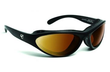 Image of 7 Eye Viento AirShield Sunglasses,Matte Black Frame,SharpView Copper Lens,S-M 150142