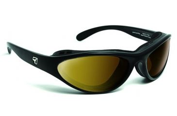 Image of 7 Eye Viento AirShield Sunglasses,Matte Black Frame,SharpView Polarized Copper Lens,S-M 150154