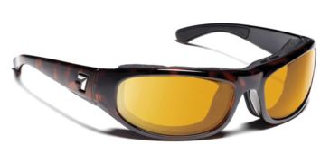 Image of 7 Eye Whirlwind AirShield Sunglasses,Dark Tortoise Frame,SharpView Yellow Lens,M-L 120643