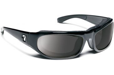Image of 7 Eye Whirlwind- SharpView Polarized Copper Sunglasses, Glossy Black, S-M 120554