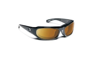 Image of 7 Eye Whirlwind Sunglasses, Glossy Black Frame, 24 - 7 NXT Contrast Lens 120527 
