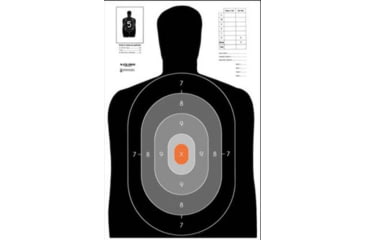 Image of A silhouette paper target. 
