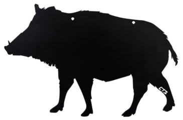 Image of A wild hog steel target. 