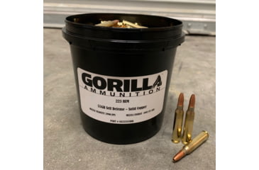 Image of Gorilla Ammunition .223 Remington 55 Grain Self Defense Rifle Ammo, 150 Rounds, Copper, 150 Rounds, gpf-25304