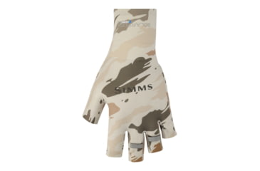 Image of Simms Fishing Products Solarflex Half-Finger SunGloves, Sterling, XL, 13606-041-50