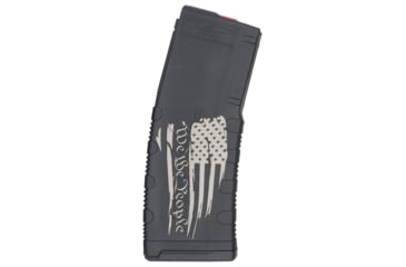 Image of Black Rain Ordnance AR-15 .223 Rem/ 5.56 NATO 30 Round Rifle Magazine w/ Huckleberry Engraving, IRBROMAG30TATTERDFLAGWTP