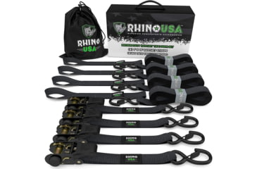 Image of Rhino USA 1 x 15 Ratchet Tie-Down Set 4-Pack 95E88A5F, Orange, RCHT-4PACK-ORG