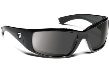 Image of 7 Eye 7eye Air Dam Sunglasses Taku, Sharp View Clear Lens, Glossy Black Frame, S-L , Men 570540