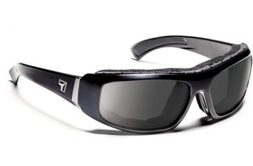 Image of 7 Eye 7eye Air Shield Sunglasses Bali, Sharp View Gray Polarized PC Lens, Glossy Black Frame, M , Men 180553