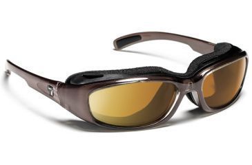 Image of 7 Eye 7eye Air Shield Sunglasses Churada, SharpView Gray Polarized PC Lens, Brown Crystal Frame, M-L , Men 164453