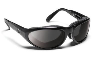 Image of 7 Eye 7eye Air Shield Sunglasses Diablo, Sharp View Gray Polarized PC Lens, Glossy Black Frame, L-XL , Men 170553