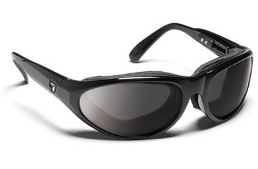 Image of 7 Eye 7eye Air Shield Sunglasses Diablo, Sharp View Clear PC Lens, Glossy Black Frame, L-XL , Men 170540