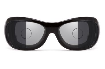 Image of 7Eye by Panoptix Womens AirShield Sedona Sunglasses, RX Ready, Black Pearl Frame, Photochromic Day/Night Eclypse Lens, M-L 325017