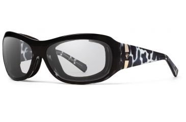 Image of 7Eye by Panoptix Womens AirShield Sedona Sunglasses, RX Ready, Black Pearl Frame, SharpView Clear Lens, M-L 325040