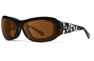 Image of 7Eye by Panoptix Womens AirShield Sedona Sunglasses, RX Ready, Black Pearl Frame, SharpView Copper Lens, M-L 325042