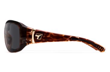 Image of 7Eye by Panoptix Womens AirShield Sedona Sunglasses, RX Ready, Light Tortoise Frame, SharpView Polarized Gray Lens, M-L 326053