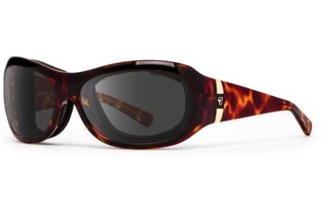 Image of 7Eye by Panoptix Womens AirShield Sedona Sunglasses, RX Ready, Light Tortoise Frame, SharpView Gray Lens, M-L 326041