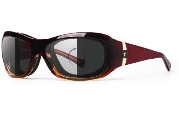 Image of 7Eye by Panoptix Womens AirShield Sedona Sunglasses, RX Ready, Ruby Fade Frame, Photochromic Day/Night DARKshift Lens, M-L 326416