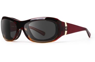 Image of 7Eye by Panoptix Womens AirShield Sedona Sunglasses, RX Ready, Ruby Fade Frame, SharpView Gray Lens, M-L 326441