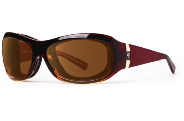 Image of 7Eye by Panoptix Womens AirShield Sedona Sunglasses, RX Ready, Ruby Fade Frame, SharpView Copper Lens, M-L 326442
