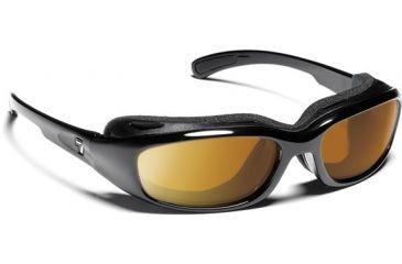 Image of 7 Eye Churada Glossy Black Re-ACT NXT Polarized Copper HP Sunglasses 160557