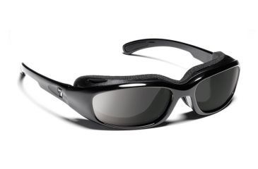 Image of 7eye 160541 Churada Rx Progressive Sunglasses Airshield Glossy Black Frames