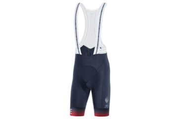 Image of GOREWEAR C5 Cancellara Bib Cycling Shorts+ Mens in Orbit Blue/Red Small Windproof 4D691769, 100729-AU35-M