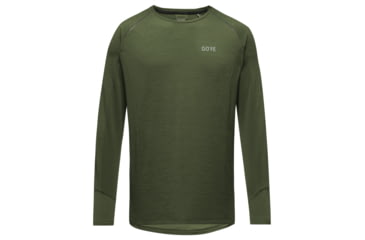Image of GOREWEAR Energetic Long Sleeve Running Shirt Mens in Utility Green Large Slim fit 06B0191C, 100751-BH00-XL