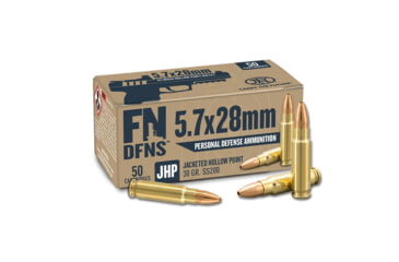Image of FN America FN DFNS SS200 Personal Defense Handgun Ammunition 5.7x28mm 30gr JHP 1894 fps 500/ct Case 7EFF1127, RJ10700029