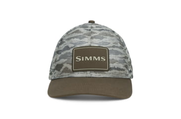 Image of Simms Fishing Products Mesh All-Over Trucker Hat 8748F66E, Tiger Camo Black/Dark Gunmetal, 13362-1287-00