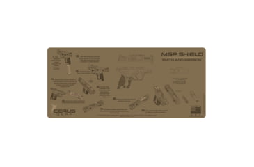 Image of Cerus Gear M&amp;P SHIELD INSTRUCTIONAL PROMAT - COYOTE TAN A243FE1C, CERIMSWMPSHLDINSCOY