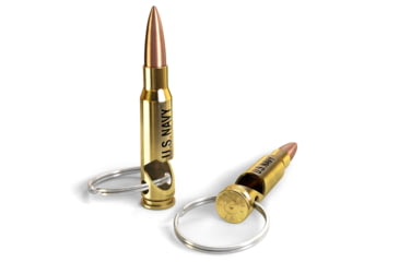 Image of Old Southern Brass U.S. Navy .308/7.62 Real Bullet Bottle Opener Keychain, Desert Tan, One Size, OSB-308-NAVYKC