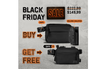 Image of 945 Industries BUNDLE QAPL CORDURAR CONCEALMENT BAG LARGE BLACK WITH KYDEX HOLSTER + qaps bag small black - free, BF25BUNDLEQAPL-BLACK-HOLSTERFREE-QAPS-BAG